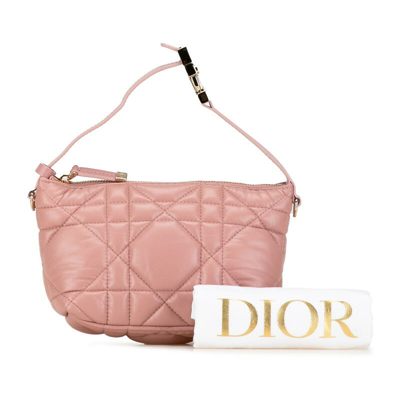 Dior Cannage Leather Pouch Pink