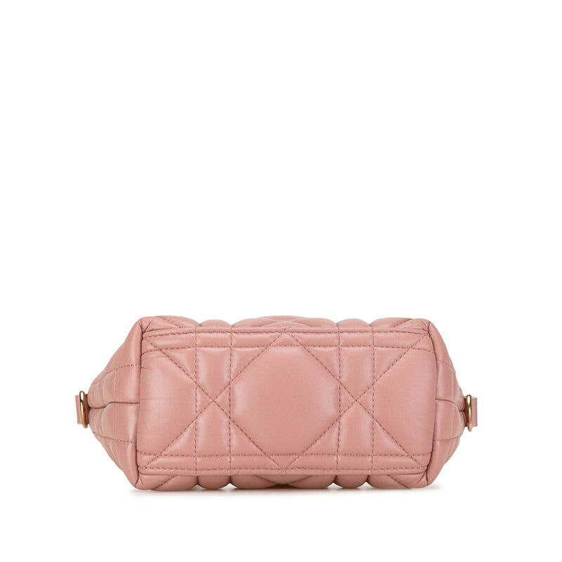 Dior Cannage Leather Pouch Pink