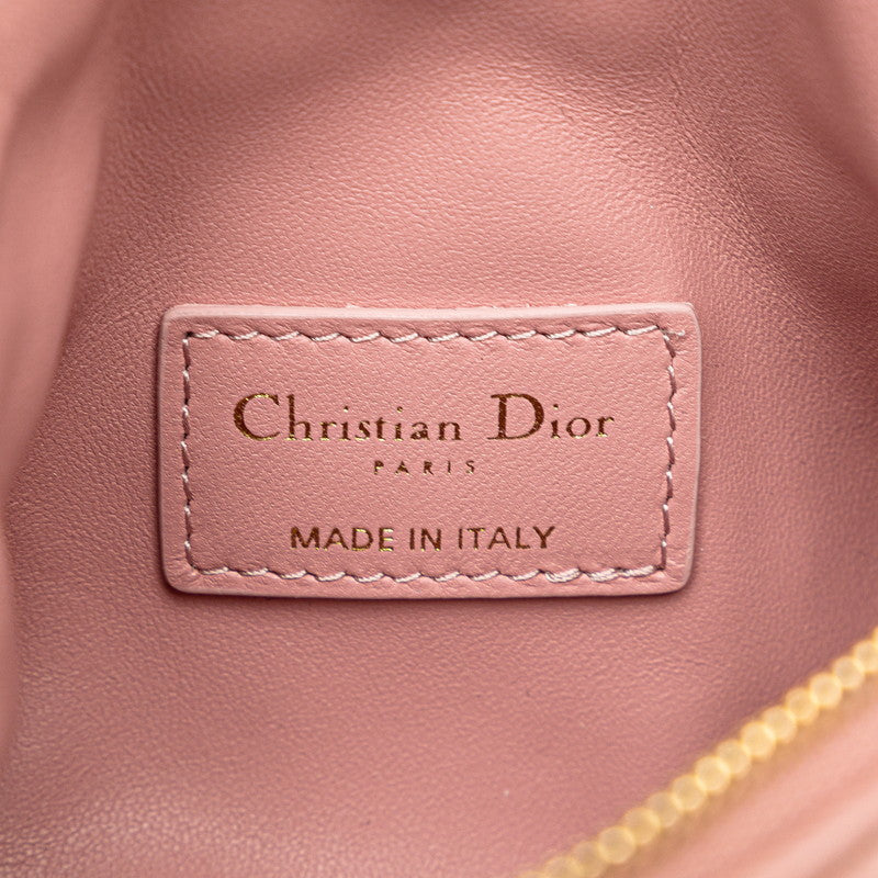 Dior Cannage Leather Pouch Pink