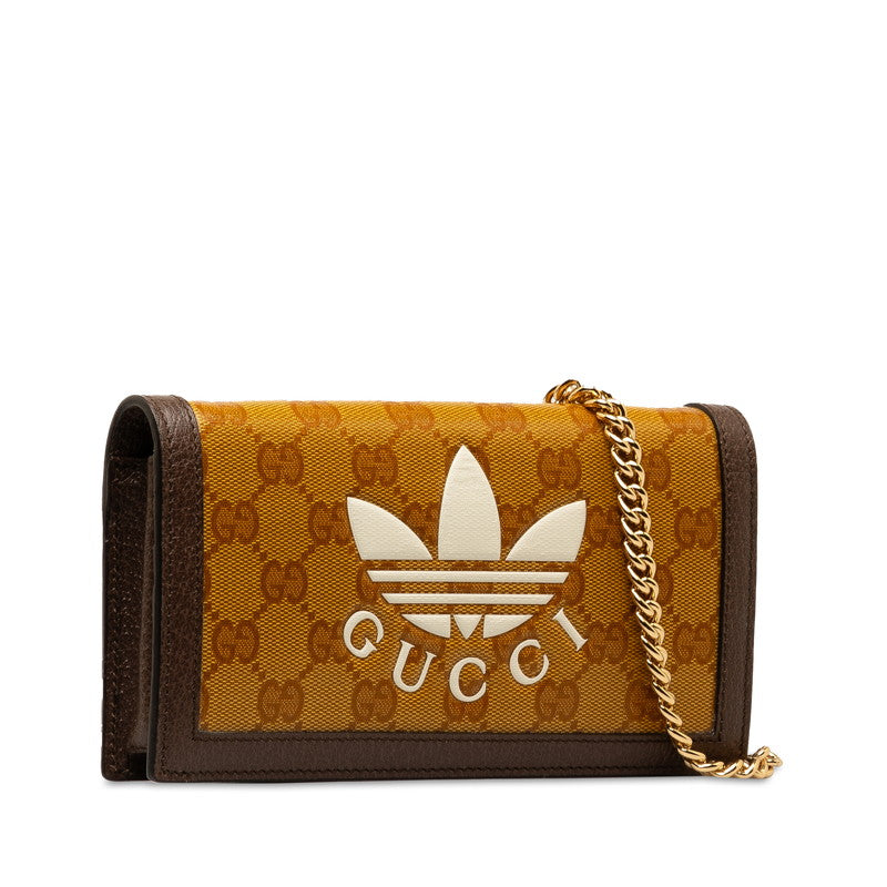 Gucci x Adidas Wallet on Chain  Canvas Shoulder Bag 621892 in Excellent condition