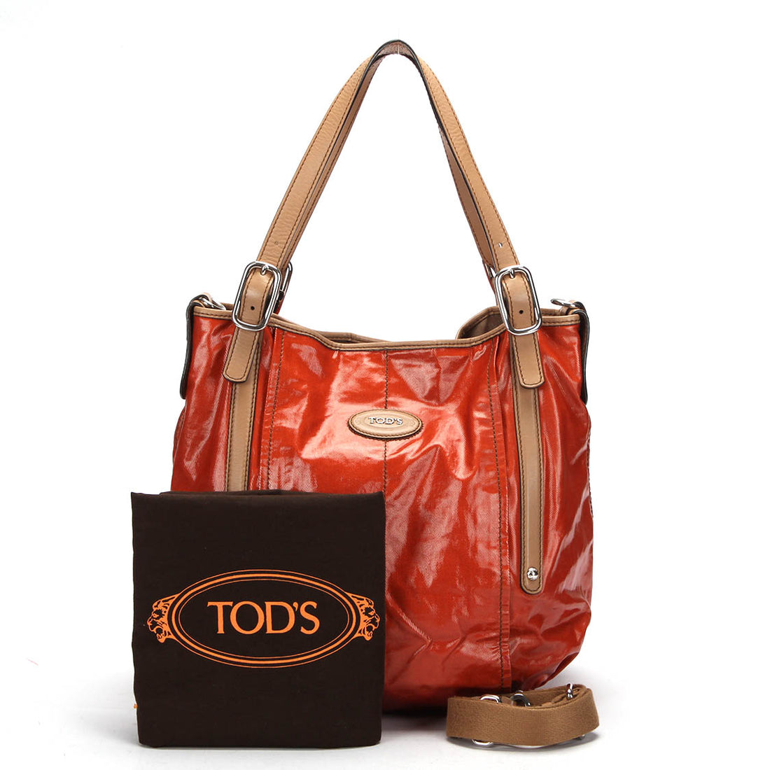 Tod's Coated Canvas Tote Bag Canvas Tote Bag AO25 in Great Condition