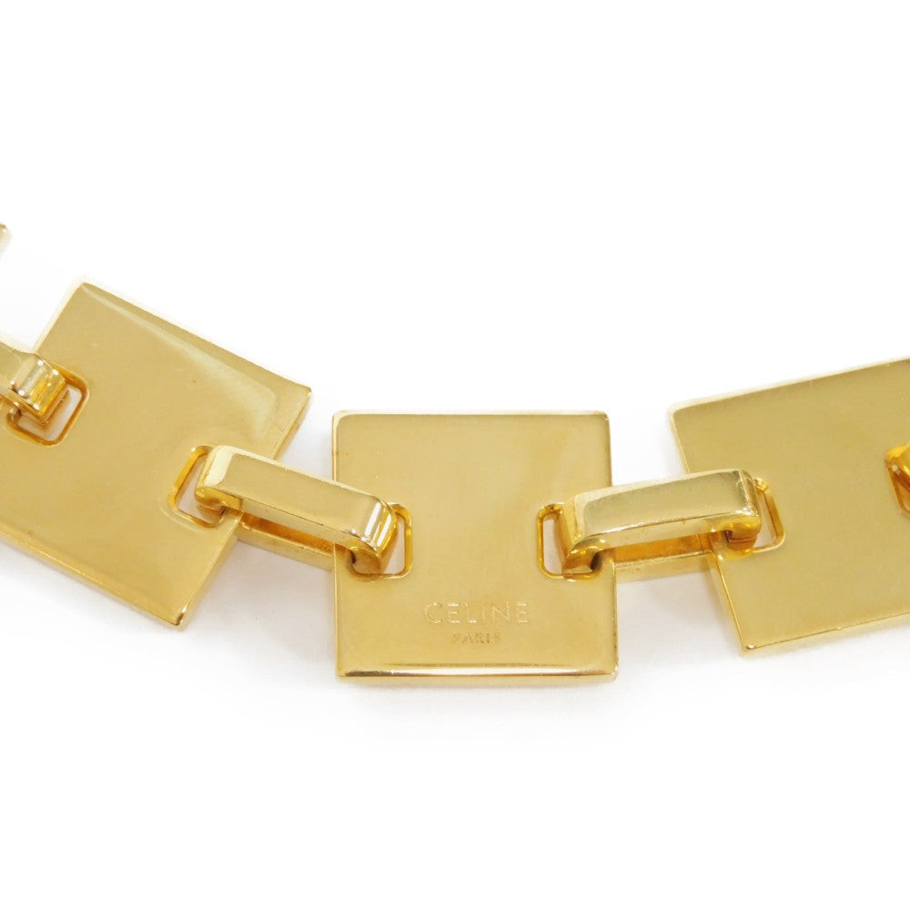 Celine Square Brass Necklace 460GQ6BRA.35OR