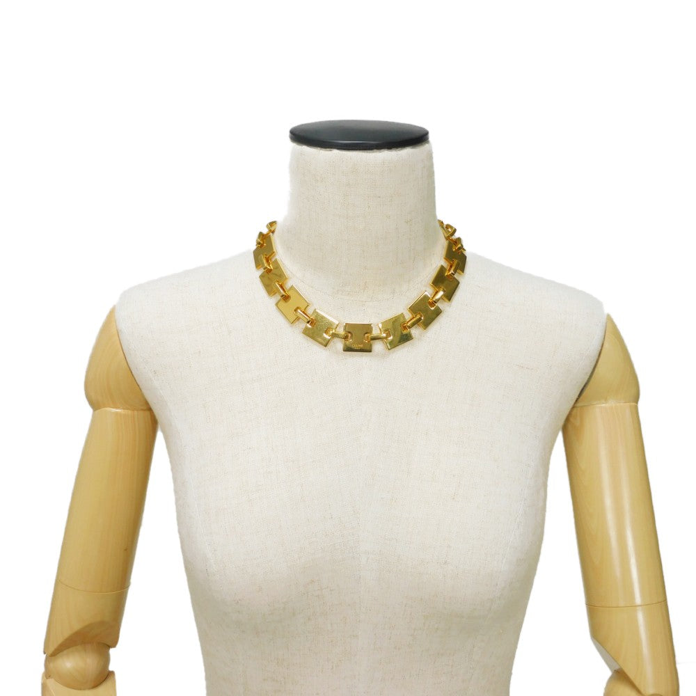 Celine Square Brass Necklace 460GQ6BRA.35OR