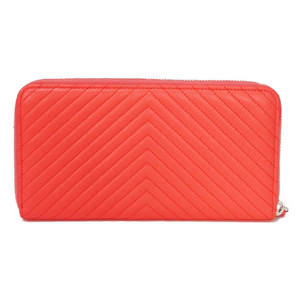 Chanel Chevron Long Zip Wallet A50097