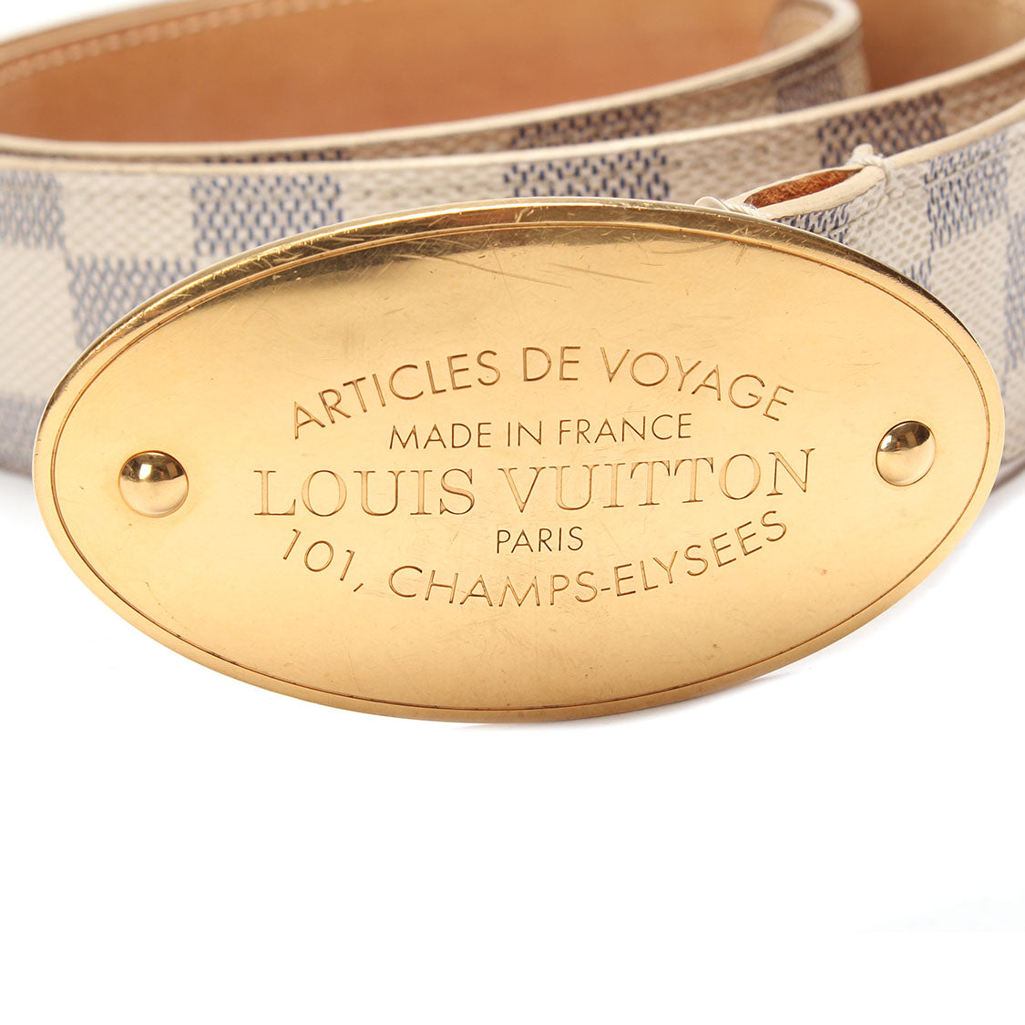 Voyage Damier Azur Belt