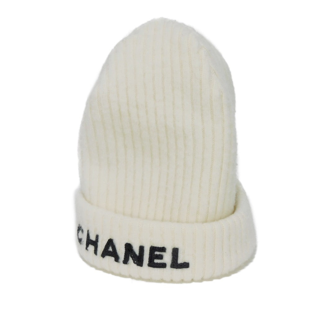 Chanel Logo Knit Cap Hat