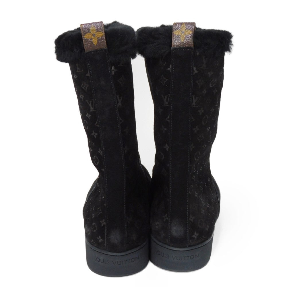 Louis Vuitton Suede Sheepskin Boots