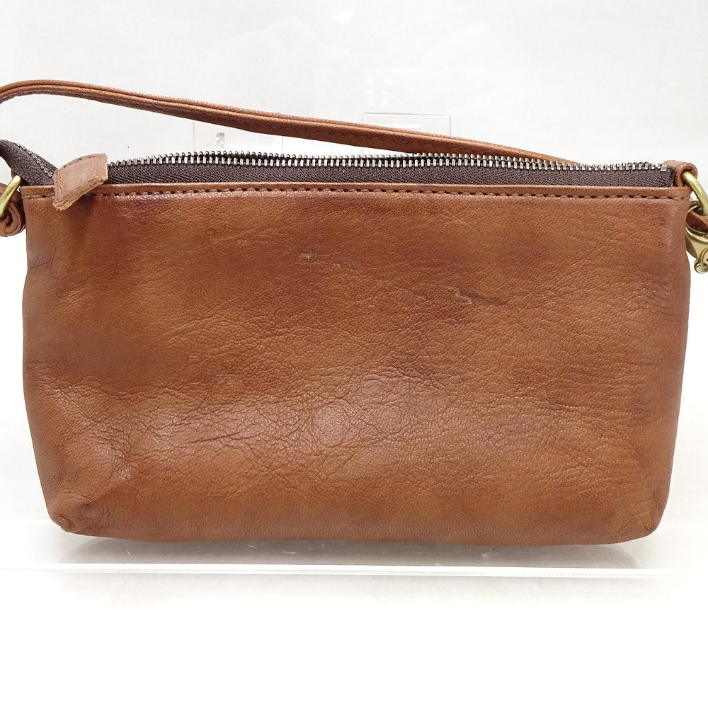 Genten Leather Multi Pouch Mini Brown