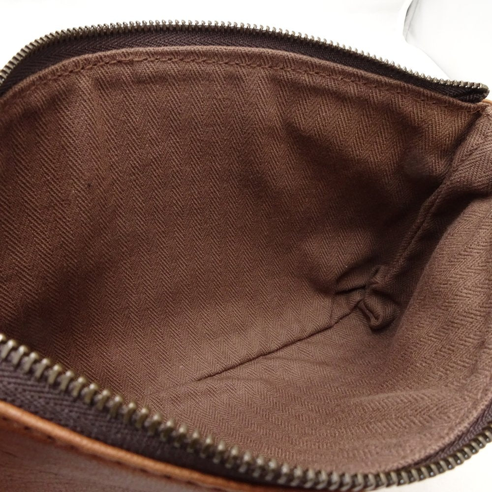 Genten Leather Multi Pouch Mini Brown