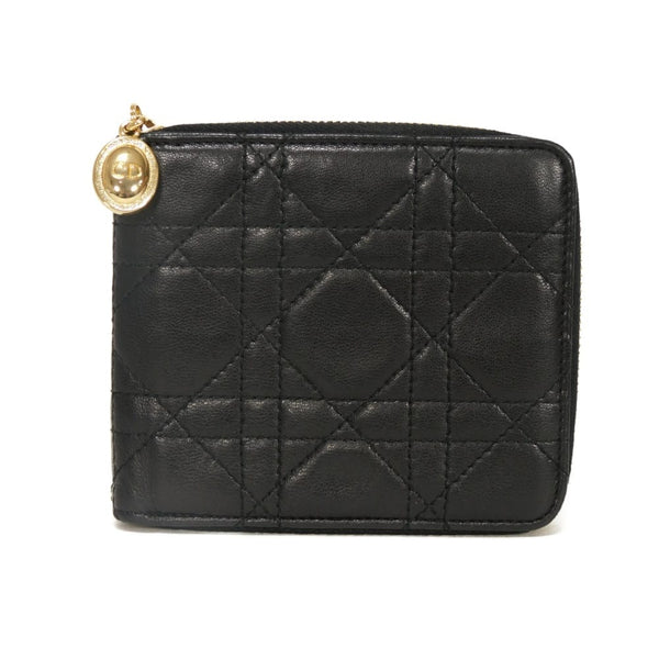 Dior Dior Caro Cannage Nappa Leather Bifold Wallet