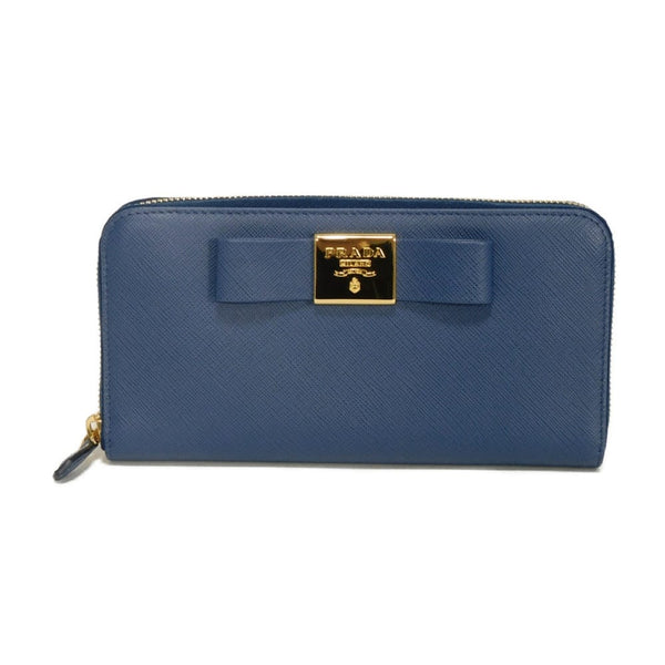 Prada Saffiano Ribbon Long Ziparound Wallet