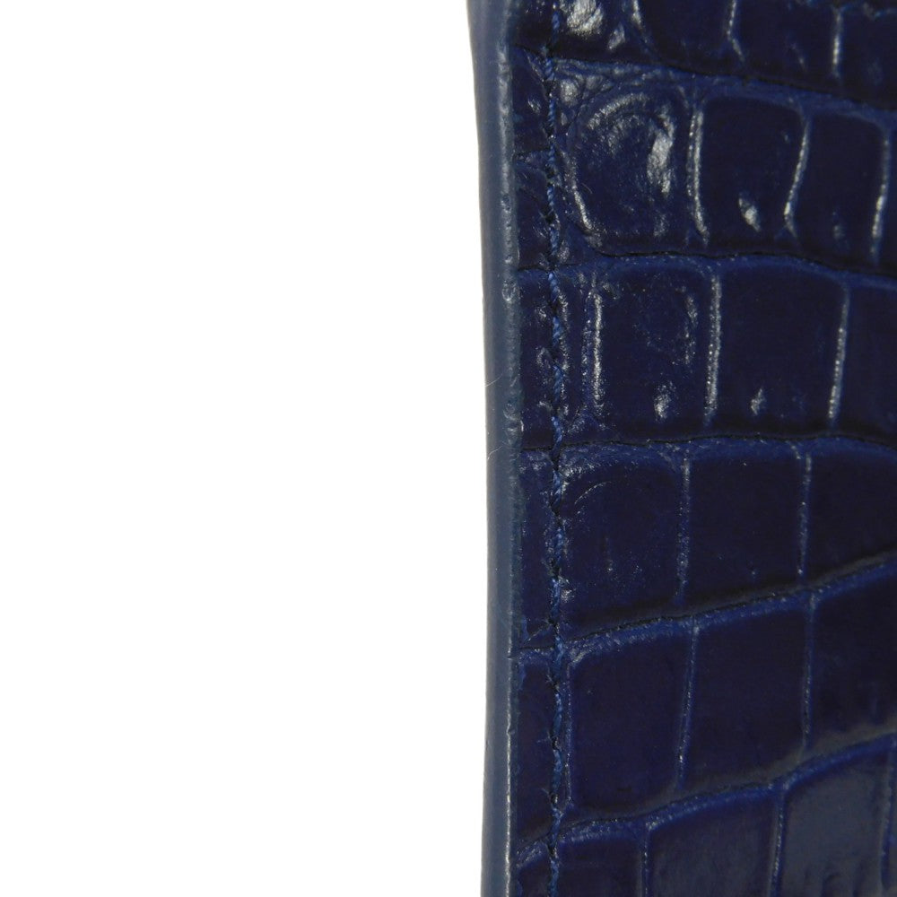 Yves Saint Laurent Croc-Embossed Zip Coin Case