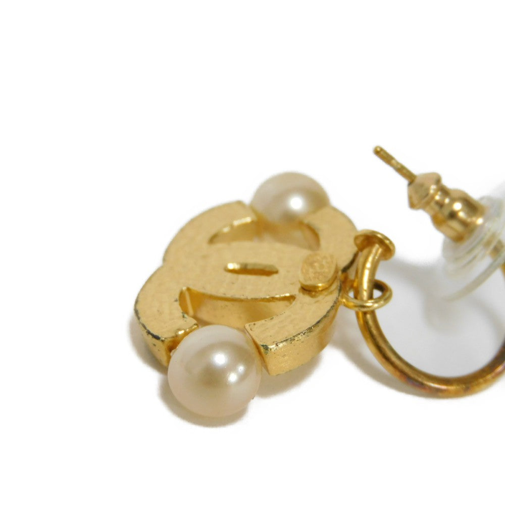 Chanel Pearl Swing Coco Mark Earrings