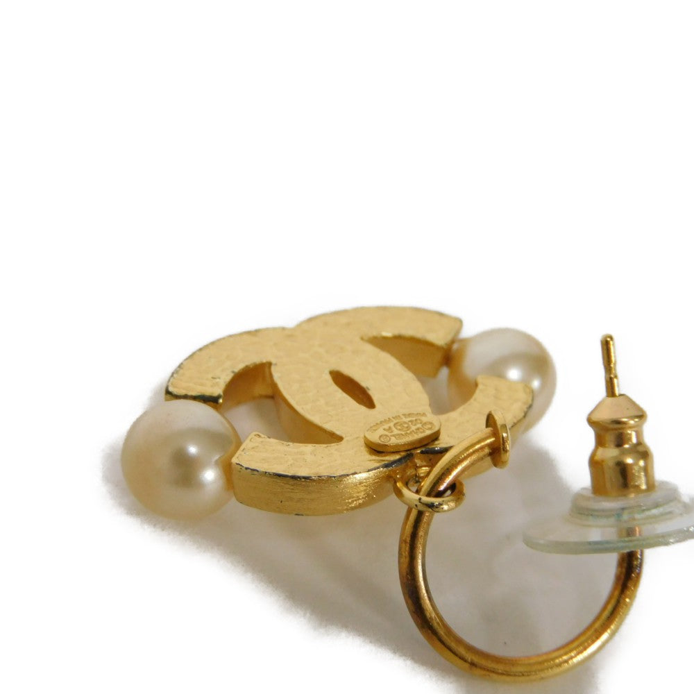 Chanel Pearl Swing Coco Mark Earrings