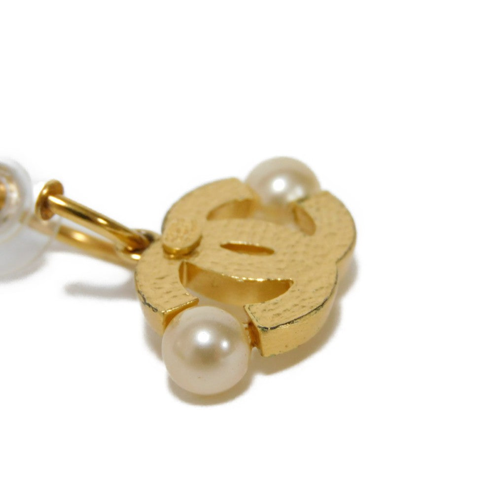 Chanel Pearl Swing Coco Mark Earrings