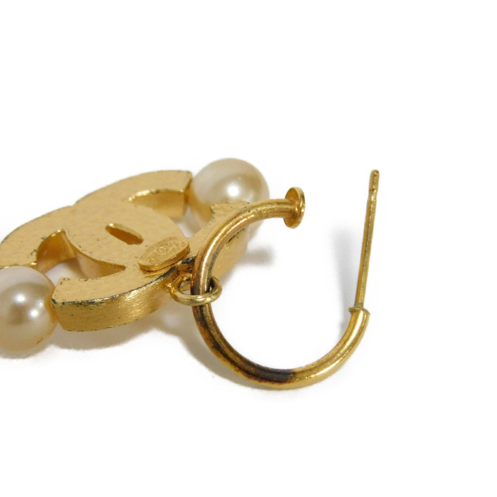 Chanel Pearl Swing Coco Mark Earrings