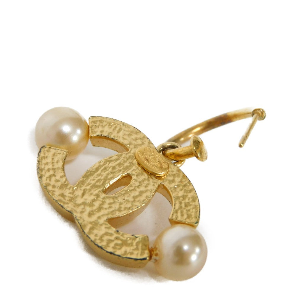 Chanel Pearl Swing Coco Mark Earrings