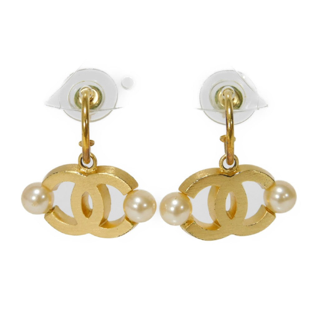 Chanel Pearl Swing Coco Mark Earrings