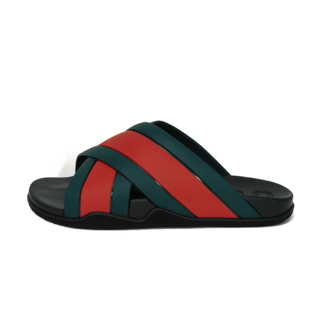 Gucci Web Stripe Slide Sandals