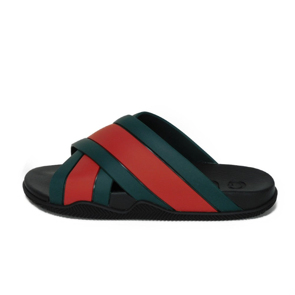 Gucci Web Stripe Slide Sandals