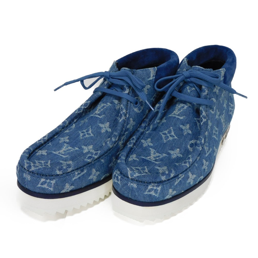 Louis Vuitton Sneakers Monogram Denim Suede Rubber