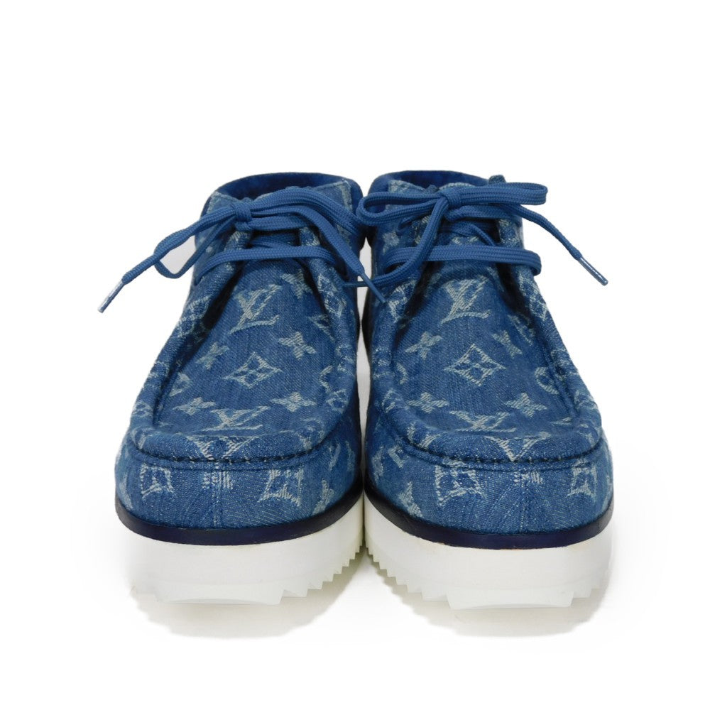 Louis Vuitton Sneakers Monogram Denim Suede Rubber