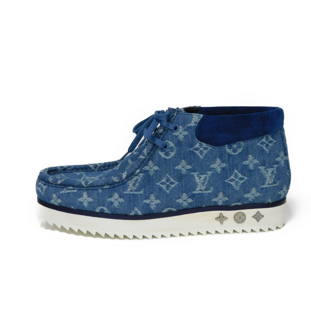 Louis Vuitton Sneakers Monogram Denim Suede Rubber