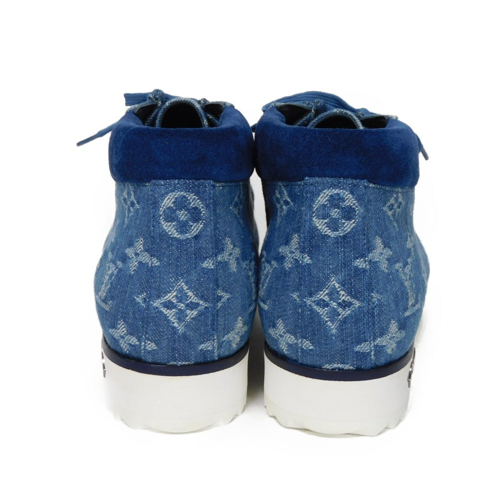 Louis Vuitton Sneakers Monogram Denim Suede Rubber