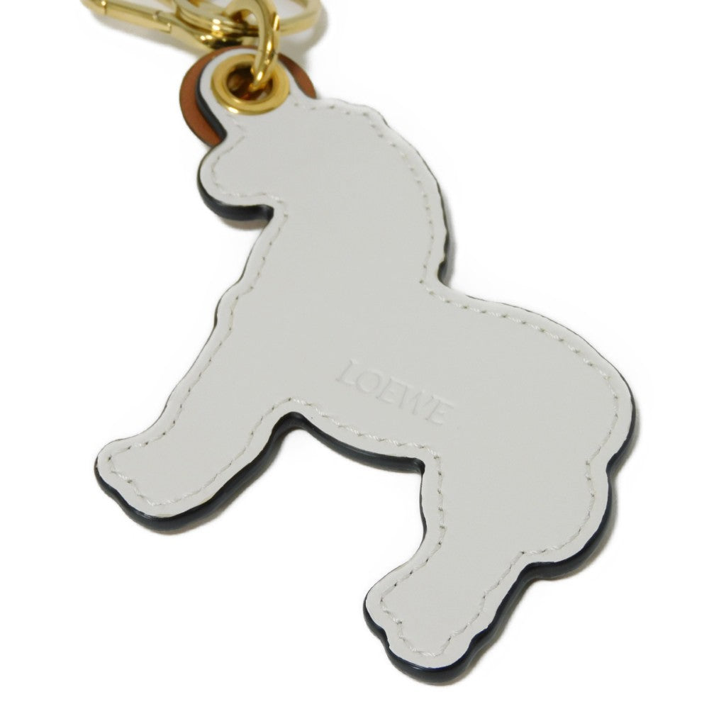 Loewe Zebra Leather Keychain Charm