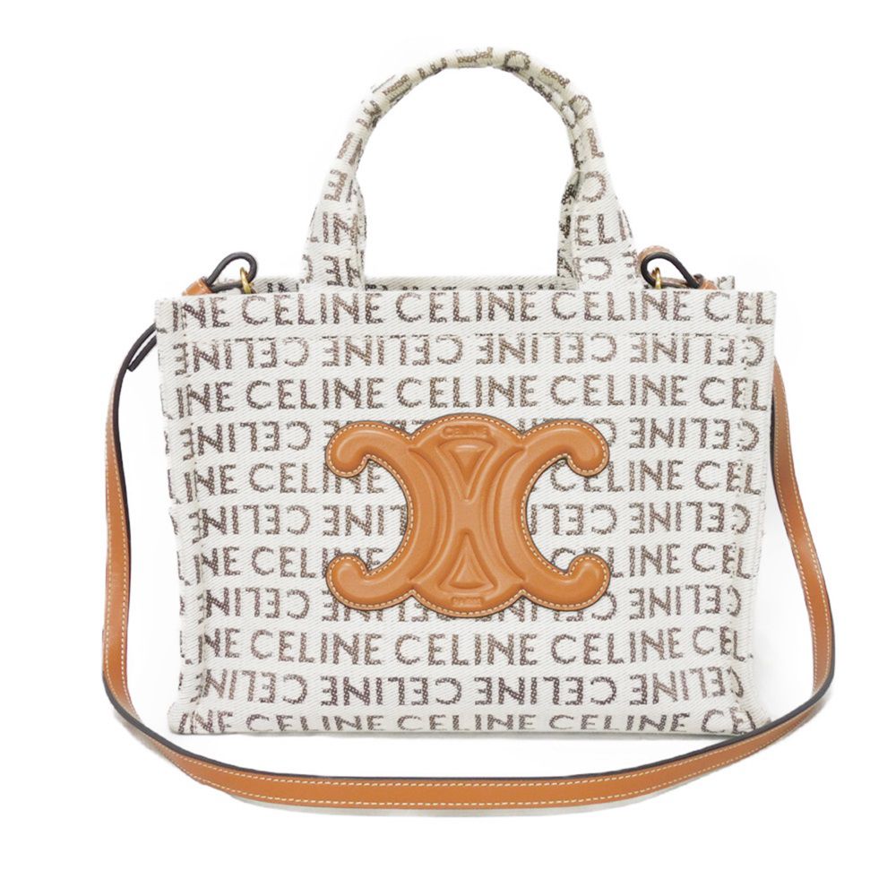 Celine Small Cabas Tote Textile Calfskin