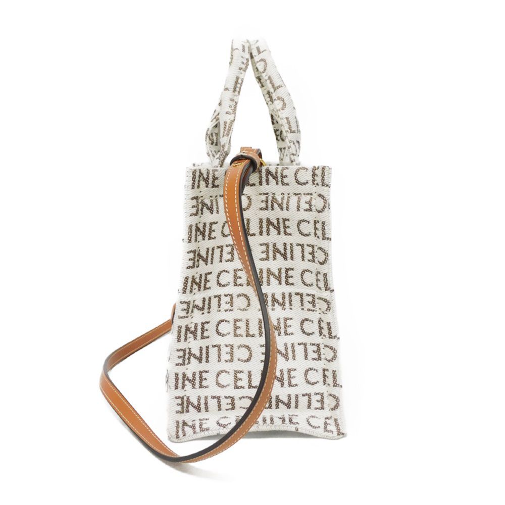 Celine Small Cabas Tote Textile Calfskin