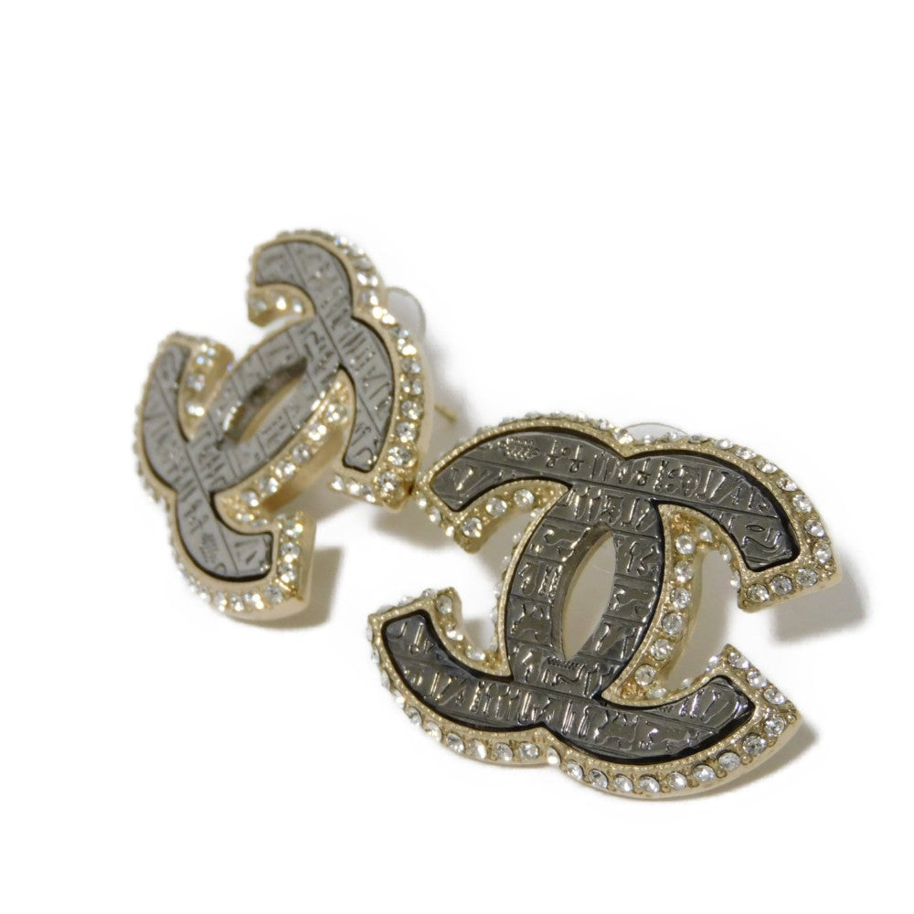 Chanel Crystal Coco Mark Earrings