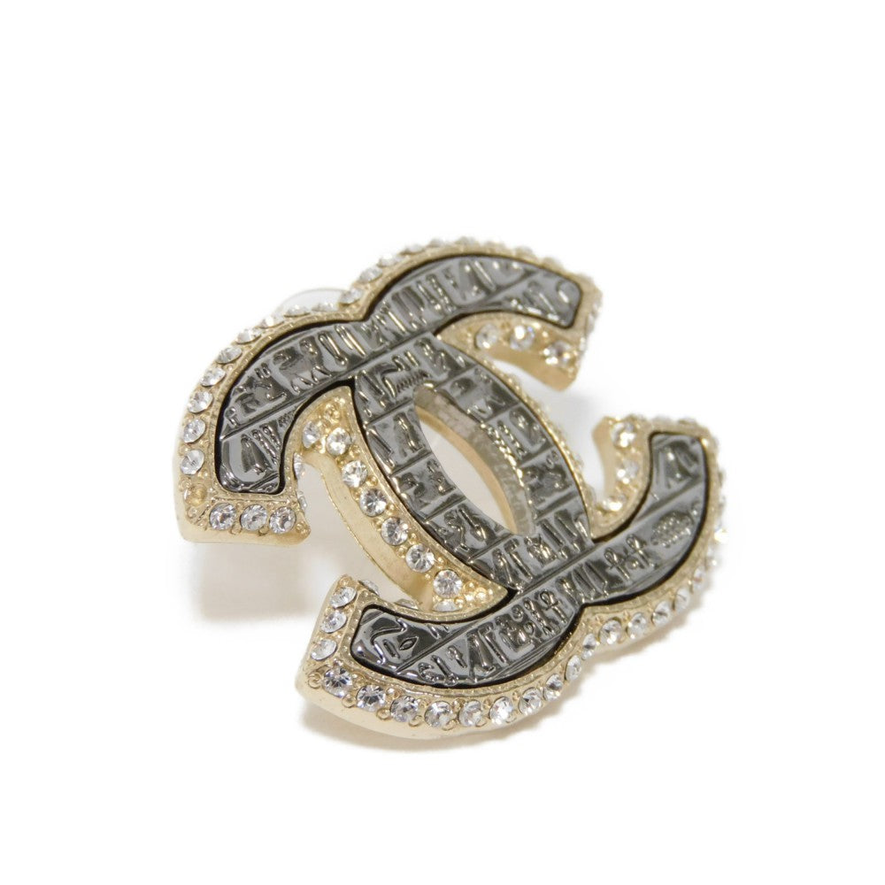 Chanel Crystal Coco Mark Earrings