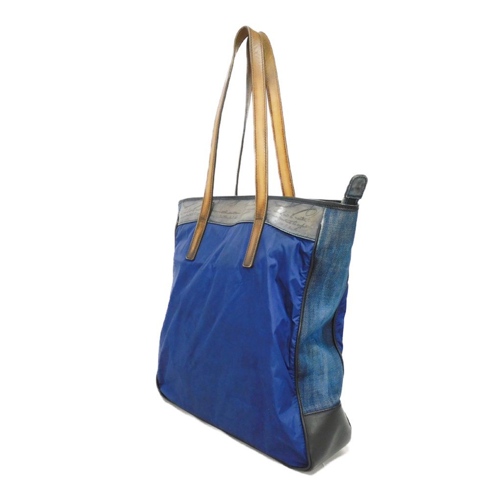 Berluti Vertical Tote Bag Nylon Cotton Leather