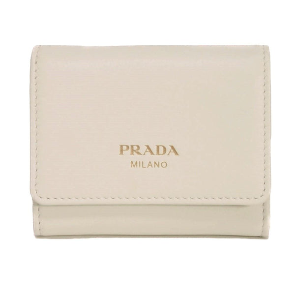 Prada Soft Grain Leather Trifold Wallet