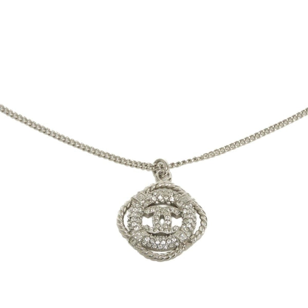 Chanel Coco Mark Crystal Rope Circle Necklace