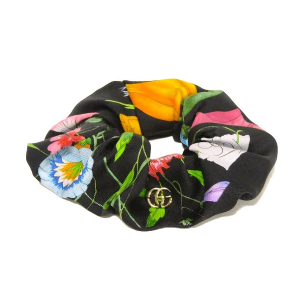 Gucci Floral Print Twill Silk Scrunchie