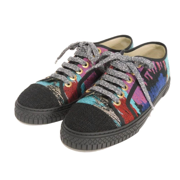 CHANEL Coco Mark Tweed Sneakers