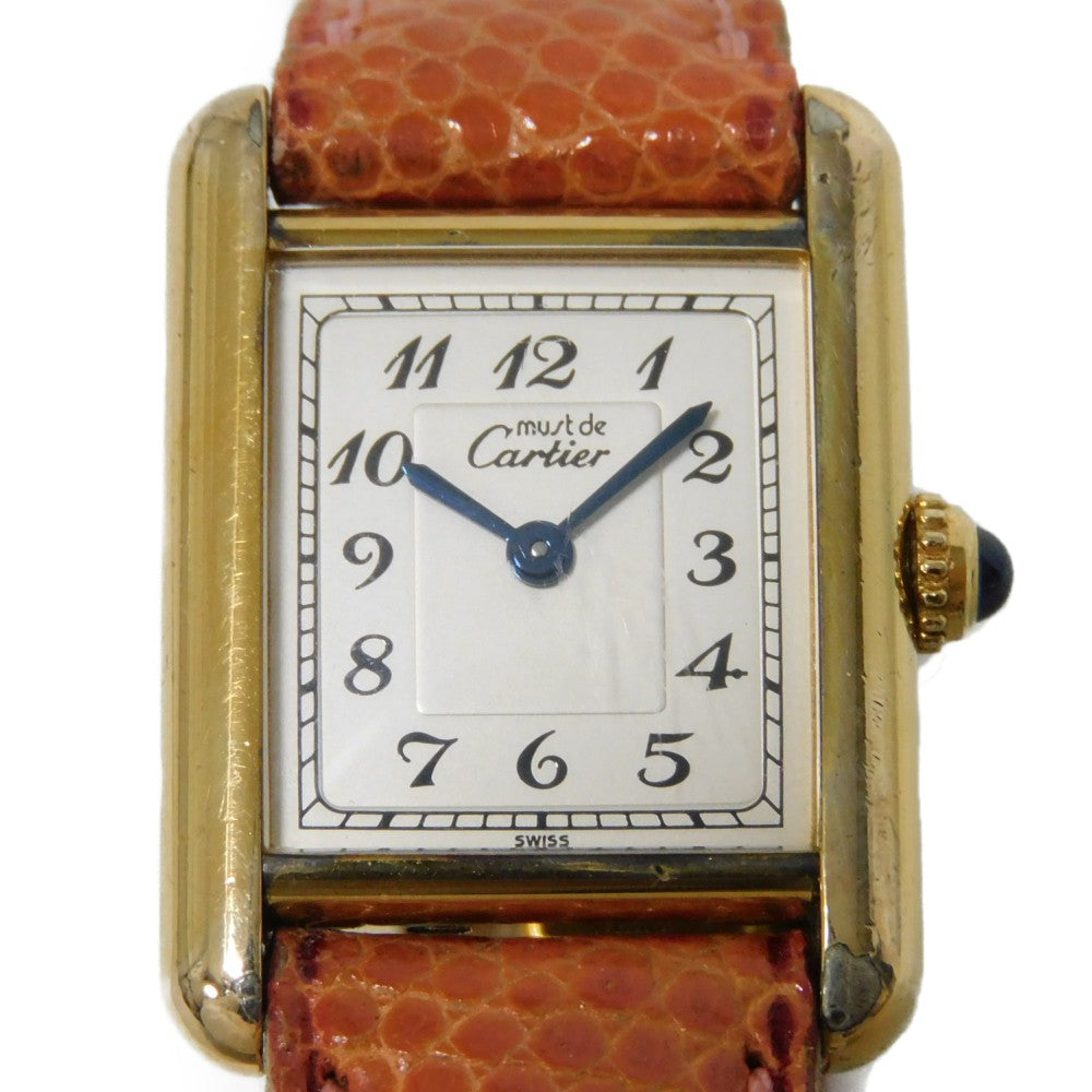 Cartier Must Tank Vermeil Quartz Watch