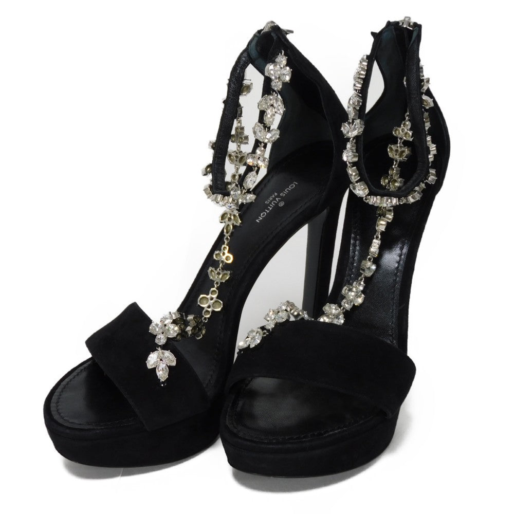 Louis Vuitton Suede Flower Bijou Booties