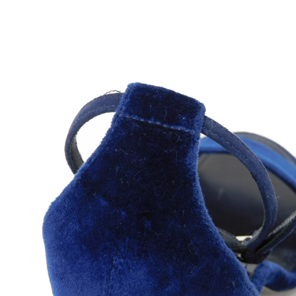 Louis Vuitton Velvet Ankle Strap Pumps