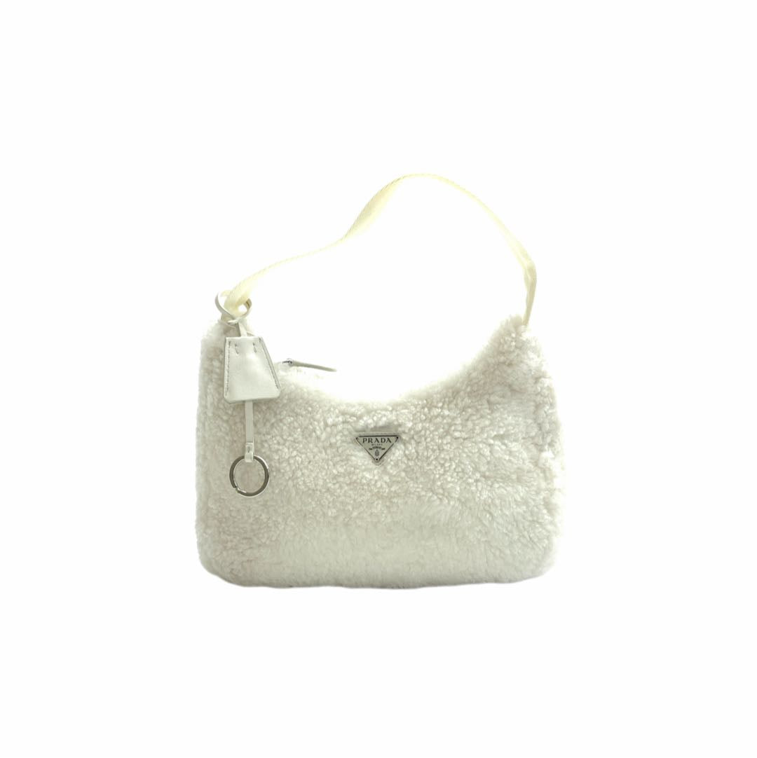 Prada Re-Edition Shearling Shoulder Bag