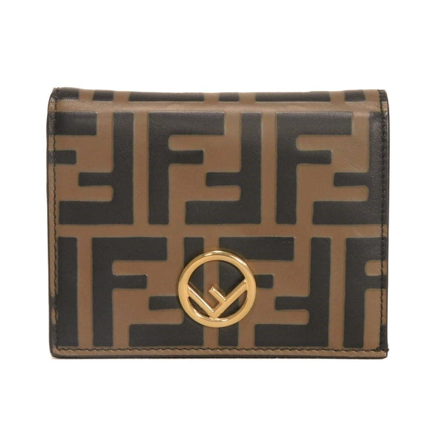 Fendi F Is Small Wallet Calf Leather Bifold Wallet
