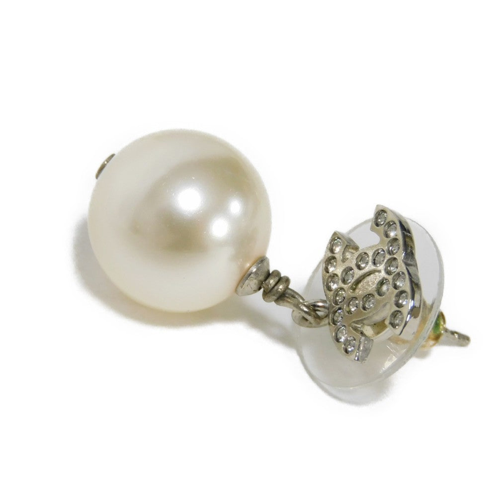 Chanel Crystal Pearl Swing Earrings A36138