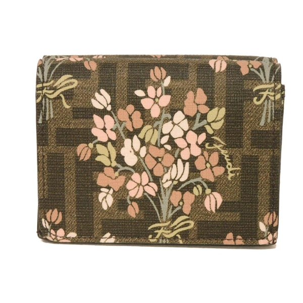 Fendi Flower Compact Wallet Trifold Wallet