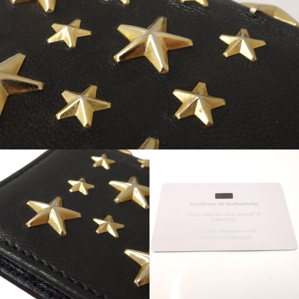 Jimmy Choo Star Studs Leather Card Case