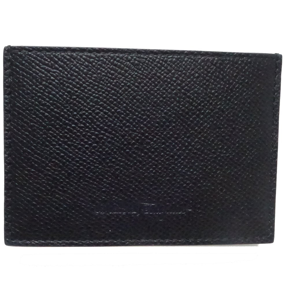 Salvatore Ferragamo Leather Card Case Black Gray