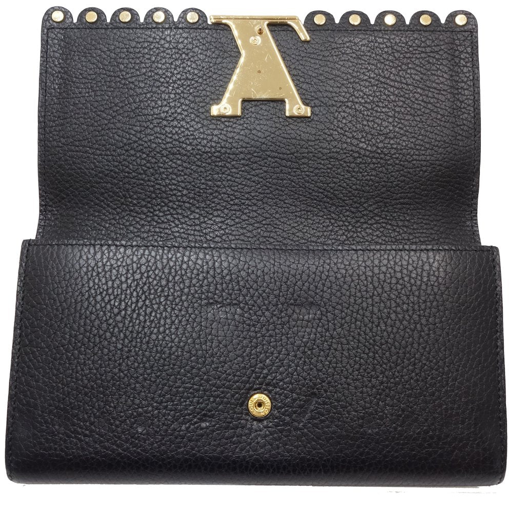 Louis Vuitton Capucines Long Wallet Black