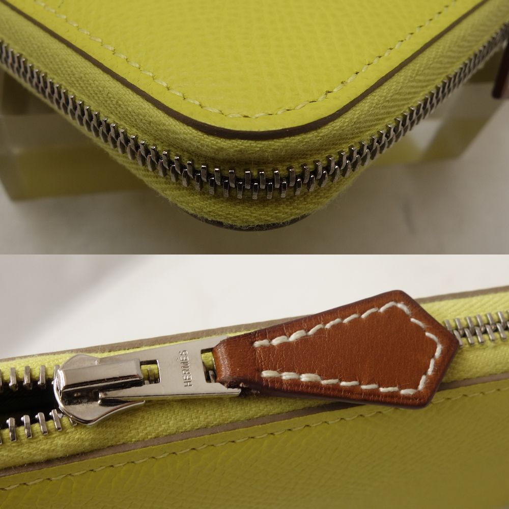 Hermes Azap Silk'in Long Wallet Yellow