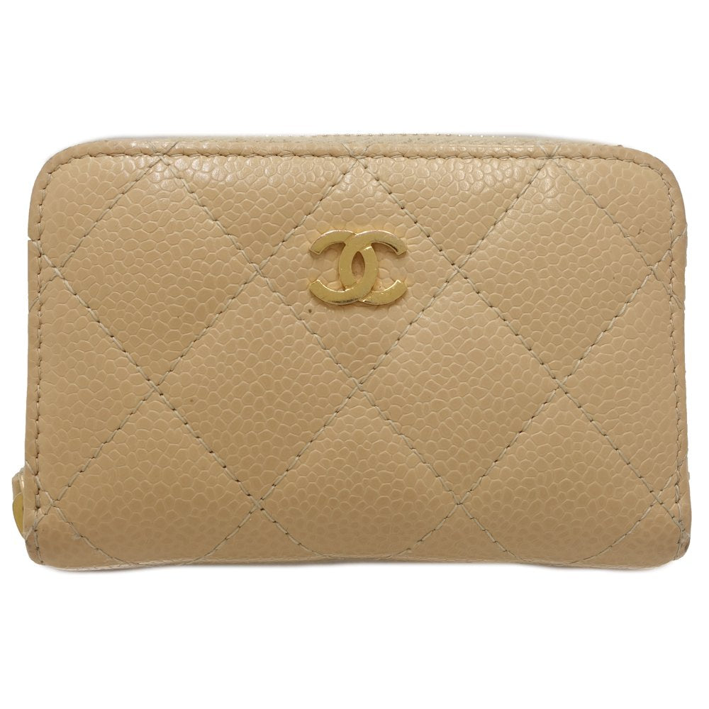 Chanel Caviar Skin Matelasse Coin Purse AP0126